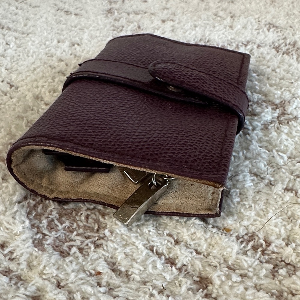 Genuine Leather Travel Jewelry Case | Compact Organizer for Rings & Earrings